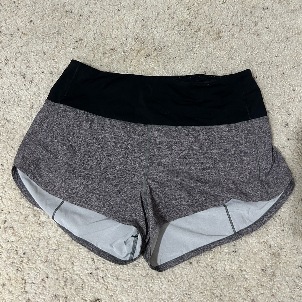 lululemon athletica Black and Gray Athletic Shorts